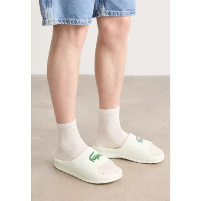 Afbeelding van Lacoste Serve Slide 2.0 224 Muiltjes, Heren, Maat: 39.5, Off white/dark green Kunststof