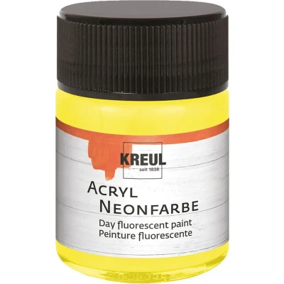 Afbeelding van Kreul Neon Gele acrylverf 50 ml Fluorescerende watergedragen