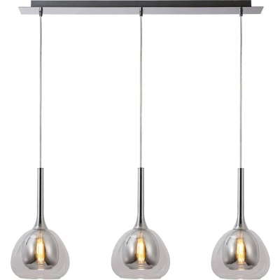Afbeelding van Brilliant Hadan 85573/20 Hanglamp E14 Rook, Transparant, Chroom