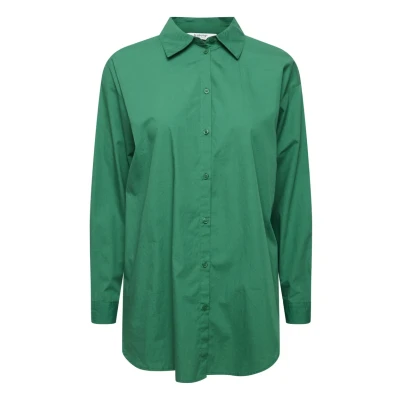 Afbeelding van b.young Bygamze Overhemdblouse, Dames, Maat: 34, Verdant green