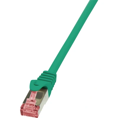 Afbeelding van LogiLink CQ2085S RJ45 Netwerkkabel, patchkabel CAT 6 S/FTP 7.50 m Groen Vlambestendig, Snagless 1 stuk(s)