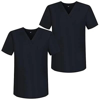 Afbeelding van MISEMIYA 2 stuks sanitaire hoezen uniseks sanitair uniform 817 set van overhemden (2 stuks), Groen 21
