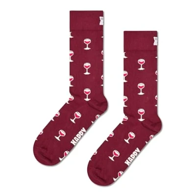 Afbeelding van Happy Socks Sokken Glass Of Wine Bordeaux 4146