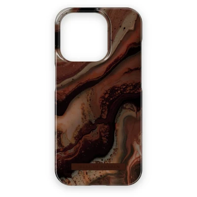 Afbeelding van iDeal of Sweden Fashion Case MagSafe iPhone 15 Pro Dark Amber Marble