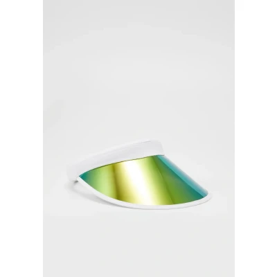 Afbeelding van Urban Classics Holographic Visor Pet, Heren, Maat: One Size, White/multicolor
