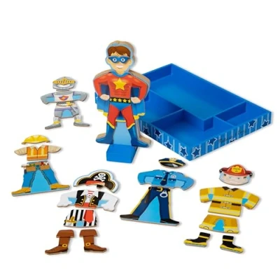 Afbeelding van Melissa &amp; Doug Houten magnetische aankleedpop Billy Fantasiespel Cognitieve vaardigheden 3+ Cadeau voor jongens en meisjes