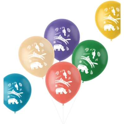 Afbeelding van Ballonnen Zoo Party 33cm 6 stuks