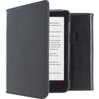 Afbeelding van Hoesje geschikt voor Kobo Clara HD E reader iMoshion Vegan Leather Bookcase Zwart