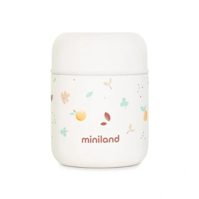 Afbeelding van Miniland Food Thermy Mini Valencia thermosfles van roestvrij staal om babyvoeding urenlang warm of koud te houden, 280 ml