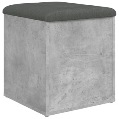 Image de vidaXL Banc de rangement gris béton 42x42x45 cm bois d&#039;ingénierie835036