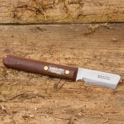 Afbeelding van Mars Coat King Solingen Trimmer Klassieke Roestvrijstalen met Houten Handgreep Linkshandig