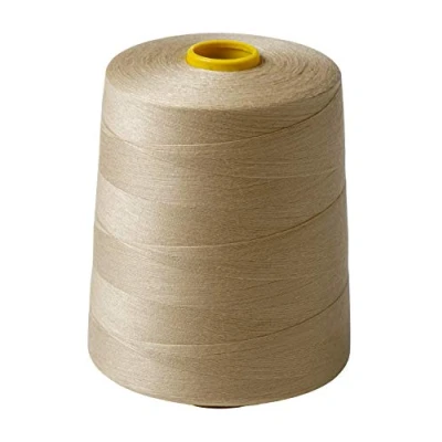 Afbeelding van IPEA Naaigaren voor naaimachines en overlockmachines, grote spoel van 9000 meter (10.000 glazen), polyestergaren naden, keuze uit 3 kleuren, beige, hoogte 12 cm