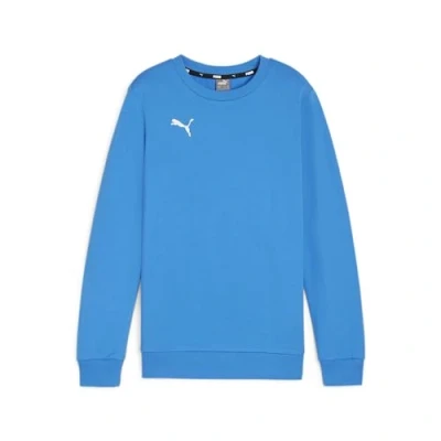 Afbeelding van PUMA teamGOAL Casuals Crew Neck Sweat Jr Jongens sporttrui Ignite Blue White Maat 152