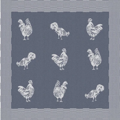 Afbeelding van DDDDD theedoek Goodmorning 60x65cm Blauw 6 stuks