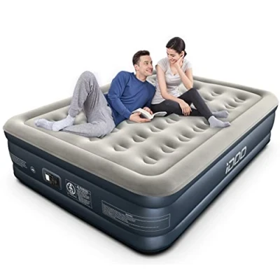 Afbeelding van iDOO Opblaasbaar Matras, Bed met Geïntegreerde Pomp, Zelfopblazend/Opblaasbaar in 3 Minuten, Comfortabele Hoes, Ideaal voor Kamperen 203*152*46cm 295kg Max, 2 Personen