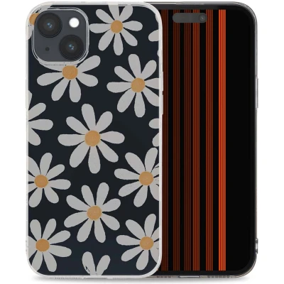 Afbeelding van iMoshion hoesje Geschikt voor iPhone 15 Plus Siliconen Design Meerkleurig / Daisy Flower