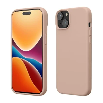 Afbeelding van kwmobile Case voor iPhone 15 Slank TPU Hoesje met Zachte Afwerking In oudroze