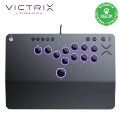 Image de Turtle Beach Victrix Pro KO Leverless All Button Fight Stick, Officially Licensed for Xbox Series XS, One, Windows 10/11 PC, Customizable eSports Tournament Ready Controller, Gray