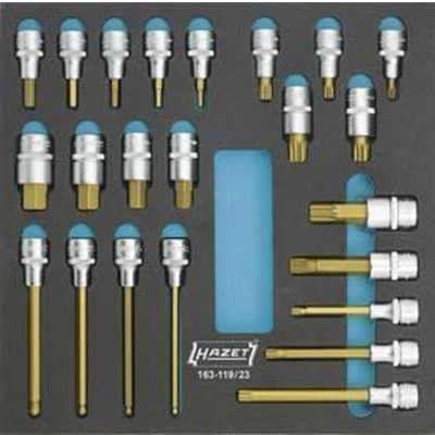 Afbeelding van HAZET 163 119/23 Doppenset 23 Binnen zeszijdig Safety Insert System Vierkant