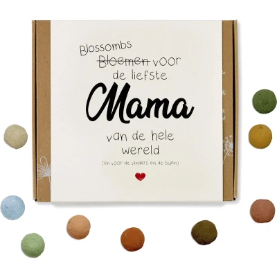 Afbeelding van Blossombs Bloembommetjes Giftbox Medium 9 Zaadbommetjes Mama Moederdag Cadeautje