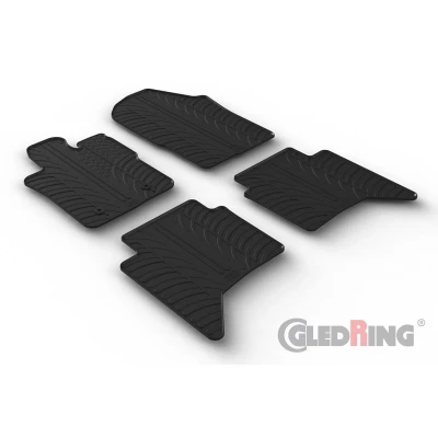 Afbeelding van Gledring 0771 Vloermatset Rubber voor en achter 4 zwart
