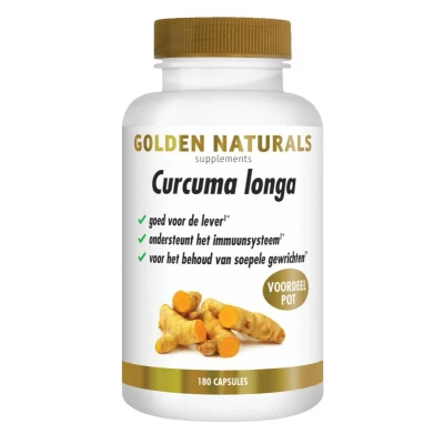 Afbeelding van Golden Naturals Curcuma Longa Capsules 180CP
