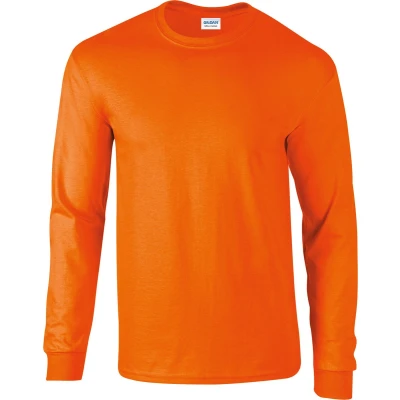 Afbeelding van Gildan Ultra Cotton Classic Fit Adult Long Sleeve T Shirt GI2400 Safety Orange