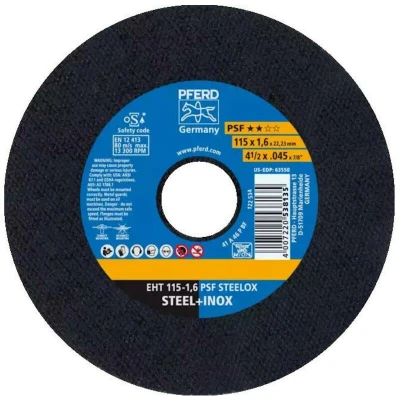 Afbeelding van PFERD PSF STEELOX 61730121 Doorslijpschijf recht 115 mm 25 stuk(s) RVS, Staal
