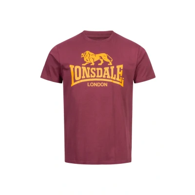 Afbeelding van Lonsdale Normale Passform LOGO Tshirt print, Heren, Maat: 3XL, Vintage oxblood