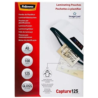 Afbeelding van Fellowes Lamineerhoes Capture125 Ft A5, 250 Micron (2 X 125 Micron), Pak Van 100 Stuks