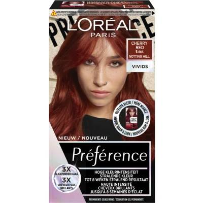 Afbeelding van 1+1 gratis: L&#039;Oréal Preference Vivids Permanente Haarkleuring 5.664 Cherry Red