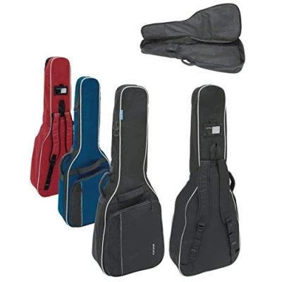 Image de GEWA Gitarren Gig Bag Economy 12mm pour guitare classique 1/2 rouge (indéchirable et imperméable, rembourrage de 12mm, sangles sac à dos luxe, grand compartiment accessoires) 212122