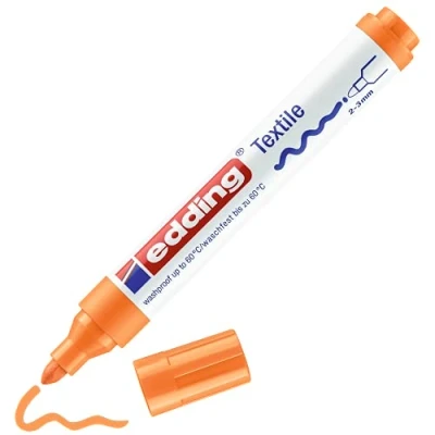 Afbeelding van Viltstift edding 4500 textiel rond 2 3mm neon oranje