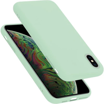 Afbeelding van Cadorabo Hoesje geschikt voor Apple iPhone XS MAX in LIQUID LICHT GROEN Beschermhoes gemaakt van flexibel TPU silicone Case Cover