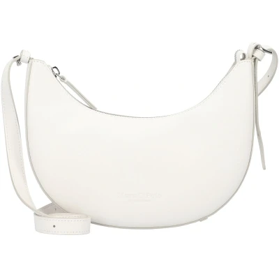Afbeelding van Marc O&#039;Polo Leren Schoudertas Alvi Crossbody Bag White Cotton Crème