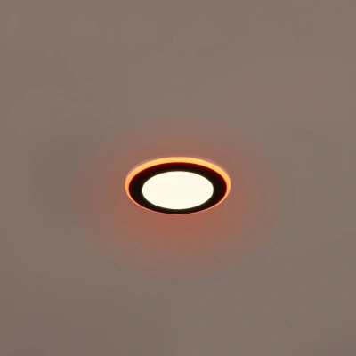 Afbeelding van Trio Argus 653610132 led inbouwlamp, kunststof, mat zwart, met 4 watt transstocker kleurverandering, afstandsbediening, dimbaar
