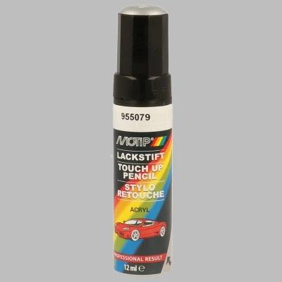 Afbeelding van Motip Auto Lakstift Zilver Metallic 12ml 955079 Originele autokleur codes Voor steenslag en krassen
