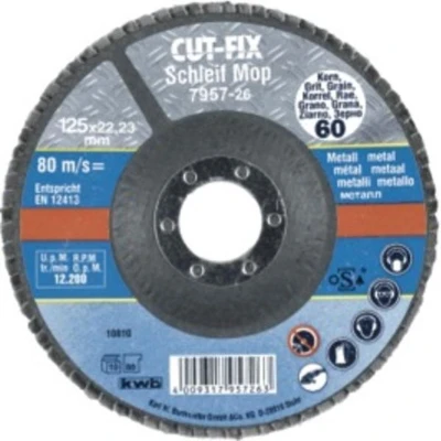 Afbeelding van KWB Slijpmop Cut Fix 125 K 60 Los