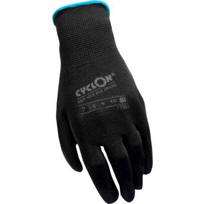Afbeelding van Cyclon Werkhandschoenen Nylon/pu Unisex Zwart/blauw Maat 11