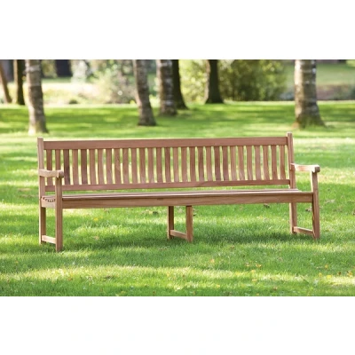Afbeelding van Teak Hardhout Bank Bretagne 250x90cm met extra midden poten