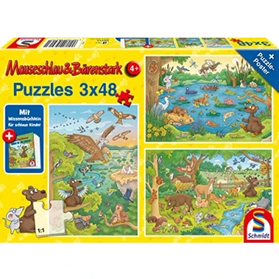 Afbeelding van Schmidt Spiele Reis in de natuur met boekje (48 onderdelen)