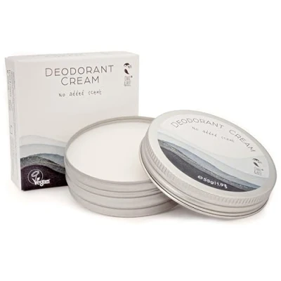 Afbeelding van Owl &amp; Bee® Deodorant crème in een potje (blikje) Geen toegevoegde geur Vrij van alcohol en aluminium 100% vegan gecertificeerd