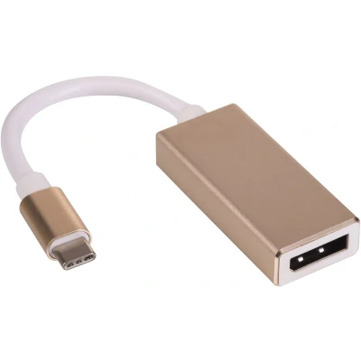 Afbeelding van Akyga AK AD 56 (USB Type C, 7.50 cm), Data + Video Adapter, Goud