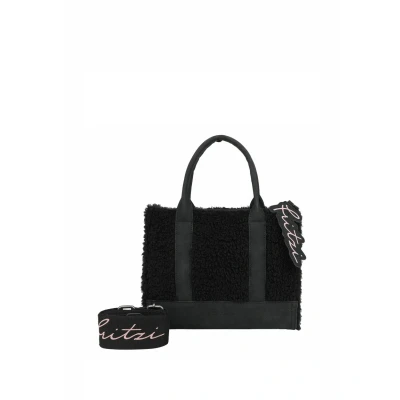 Afbeelding van Fritzi aus Preußen Schoudertas Handtas Square Limited Teddy Crossbody Bag Black Zwart