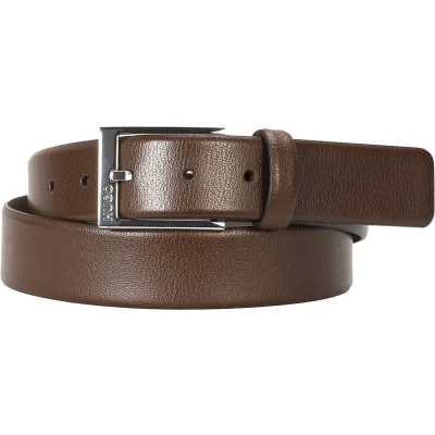 Afbeelding van HUGO BOSS dames Gellot riem van leer in de kleur Donkerbruin, maat: 85 cm