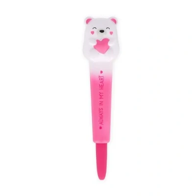 Afbeelding van Legami Squeezies anti stress gelpen, teddybeer, schrijfwaren om te schrijven, ontspannen, stift, superzacht, roze inkt, diameter punt 1 mm