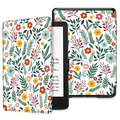 Afbeelding van FINTIE Hoes voor 6,8 inch Kindle Paperwhite (11e generatie, model 2021), dunne en lichte beschermhoes, magnetische sluiting Auto Wake/Standby, (ZZ Spring Bloom)
