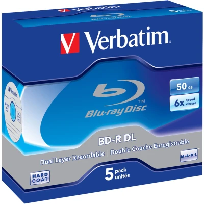 Afbeelding van Verbatim 43748 Blu ray BD R DL disc 50 GB 5 stuk(s) Jewelcase
