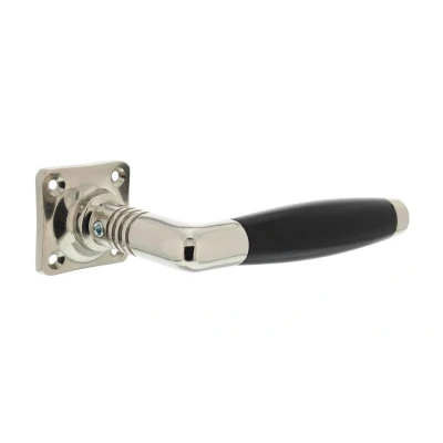 Afbeelding van Intersteel Deurklink Ton Basic nikkel / ebbenhout 38x38 mm