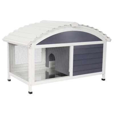 Afbeelding van Adori Konijnenhok Jax Dierenverblijf 117x70x74 cm Grijs Wit